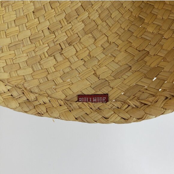 BULLHIDE straw Cowboy Hat Ranch Western Size M suede band Turquoise And Crosses main image 9